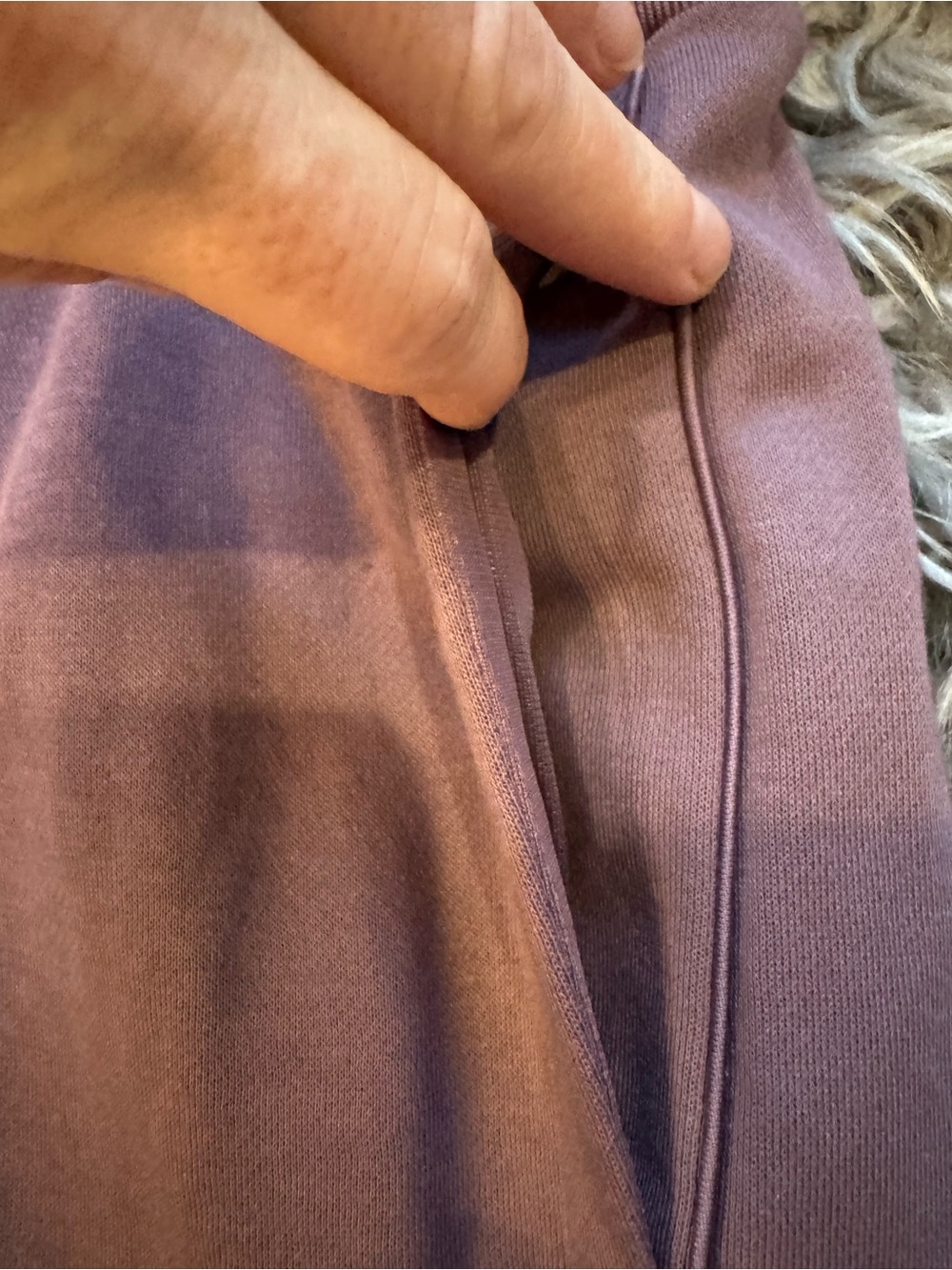 NWOT adidas Mauve Fleece Tapered Track Pants - Picture 6 of 11